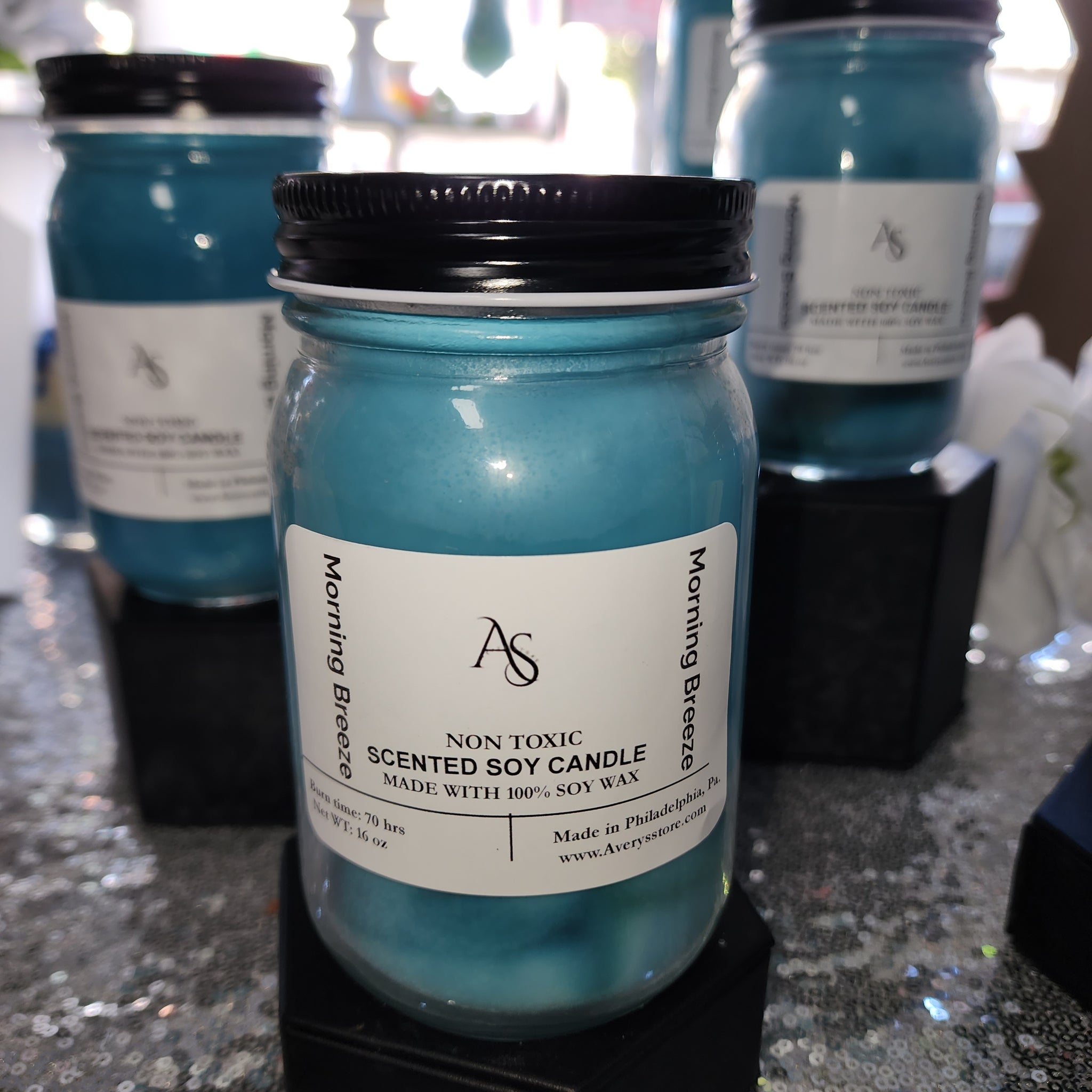 Morning Breeze Candle - Mason Jar - 16 ounces